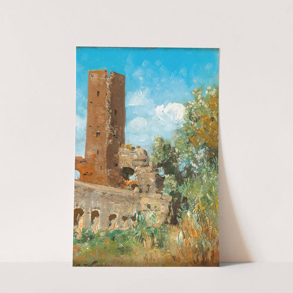 Alter Wachturm in der röm. Campagna by Carl Wuttke