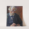 Alter weißhaariger Mann, Pfeife stopfend (circa 1925) by Hermann Groeber