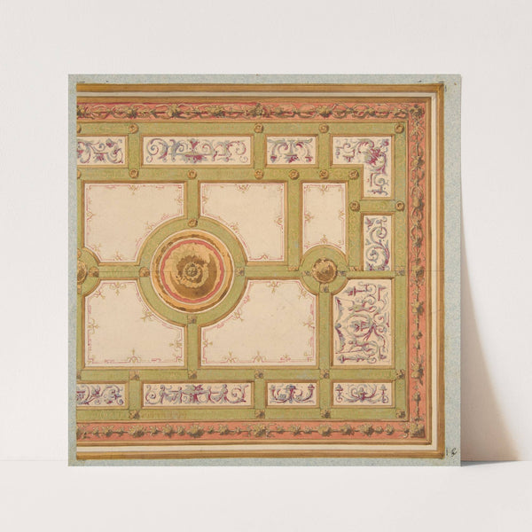 Alternative designs for the painted decoration of a ceiling (19th Century) by Jules-Edmond-Charles Lachaise