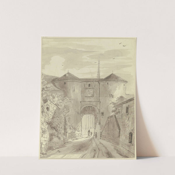 Altes Stadttor mit zwei Türmen by Domenico Quaglio the Younger