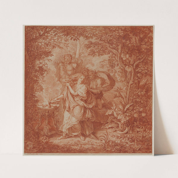 Althaea Putting the Fatal Log on the Fire (1712) by Bernard Picart