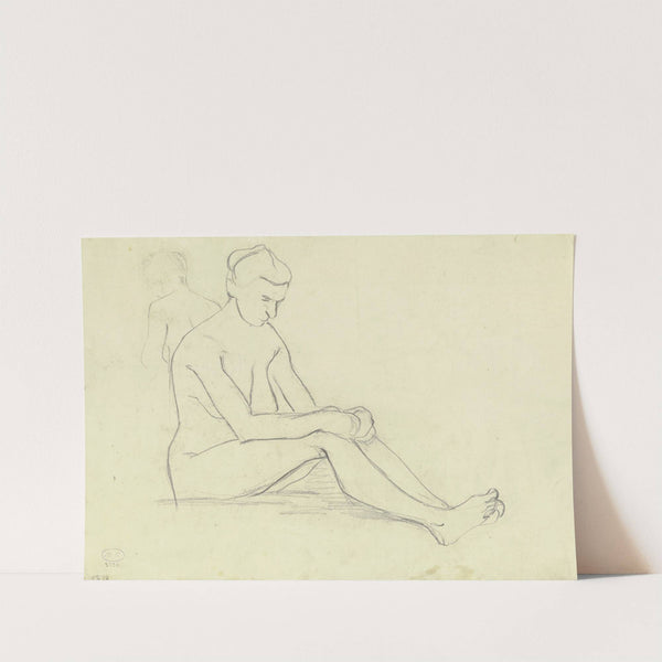 Am Boden sitzender Frauenakt by Paula Modersohn-Becker