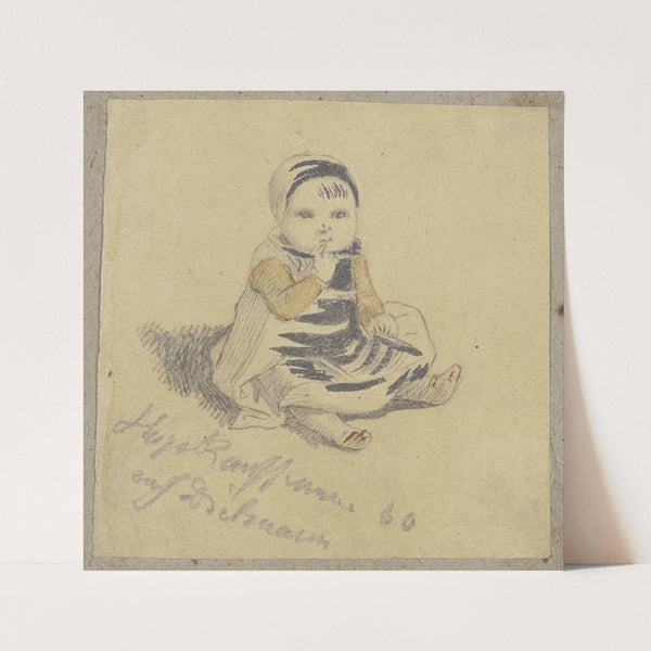 Am Boden sitzendes kleines Kind (1860) by Hugo Kauffmann