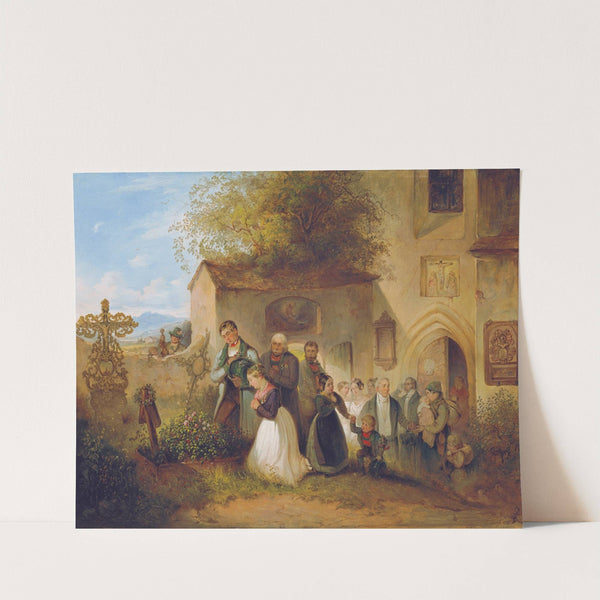 Am Friedhof (‘Die Braut am Grabe’) (1847) by Friedrich Johann Treml