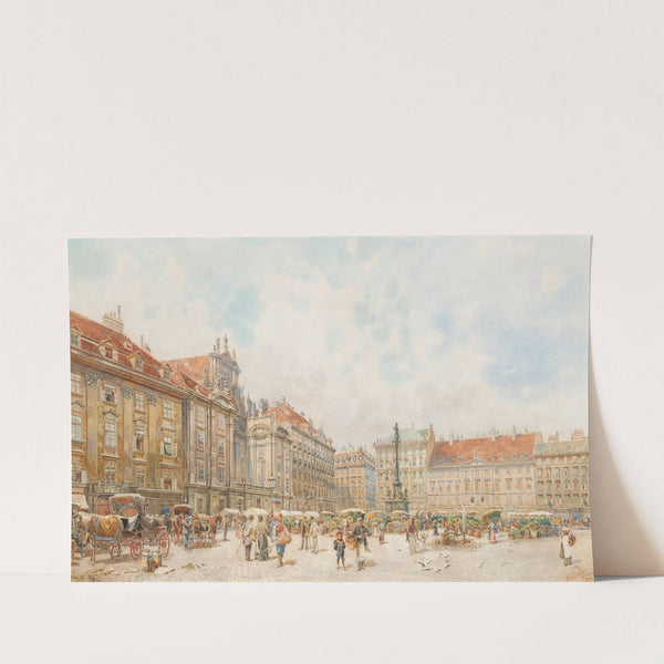 Am Hof square with market stalls and staffage by Erwin Pendl