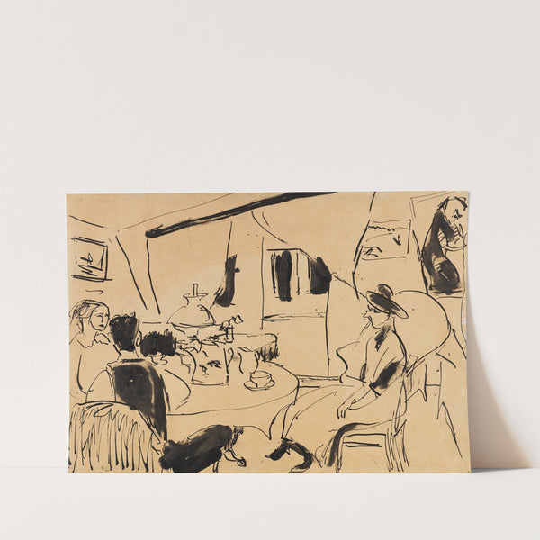 Am Kaffeetisch bei Otto Mueller (1911) by Ernst Ludwig Kirchner