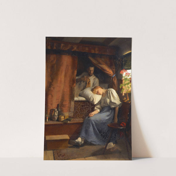 Am Krankenlager (1890) by Alexander Rothaug