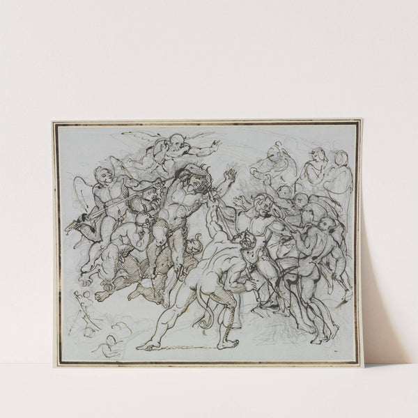 Am Pechsee der Krämer Ciampolo von Navarra (Dante Inferno, Canto 22, V 34) by Joseph Anton Koch