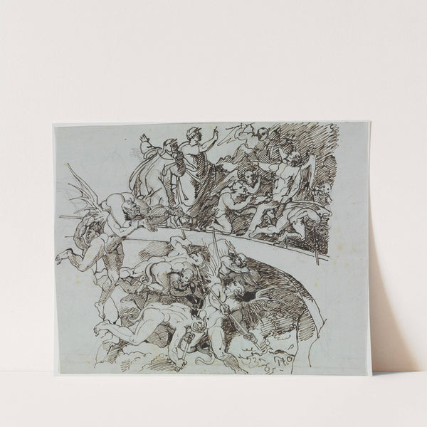 Am Pechsee der Krämer, der Ratsherr von Lucca (Dante Inferno, Canto 21, V 34) 3 by Joseph Anton Koch