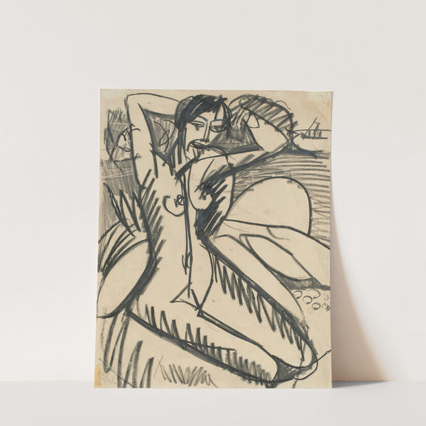 Am Strand sitzender (1912) by Ernst Ludwig Kirchner