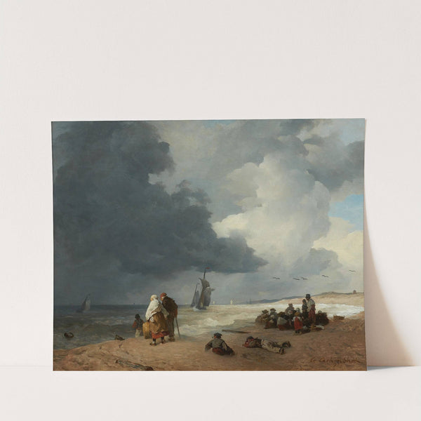 Am Strand von Scheveningen by Andreas Achenbach