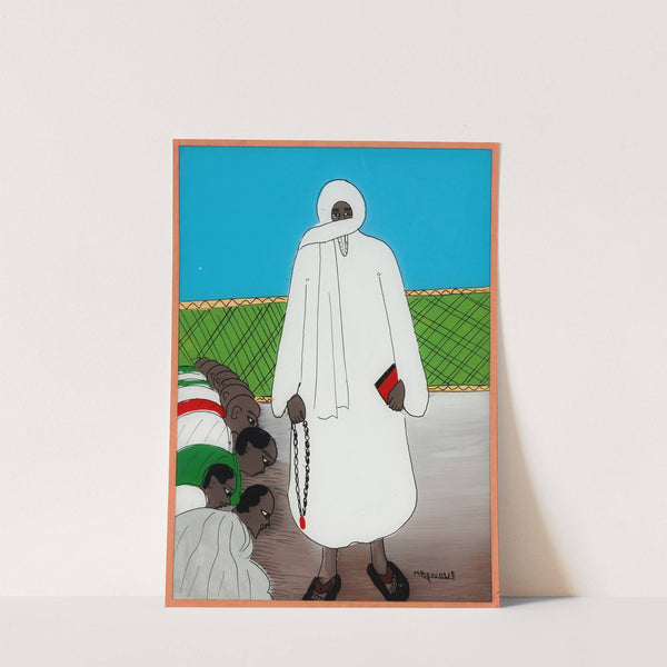 Amadou Bamba and Kneeling Devotees (1970s) by Gora Mbengue