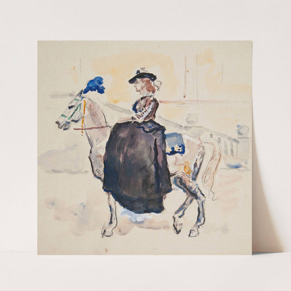 Amazonka na koniu w stroju historycznym (1940) by Ivan Ivanec