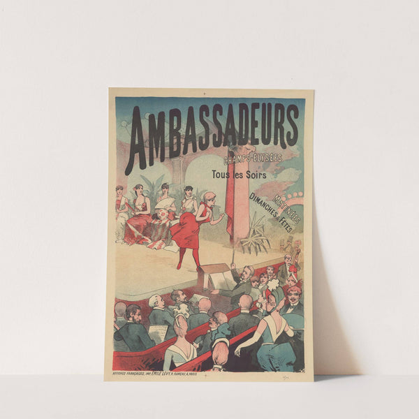 Ambassadeurs, Champs-Elysées – tous les soirs, matinées, dimanches & fêtes (1886) by Imp. Emile Lévy