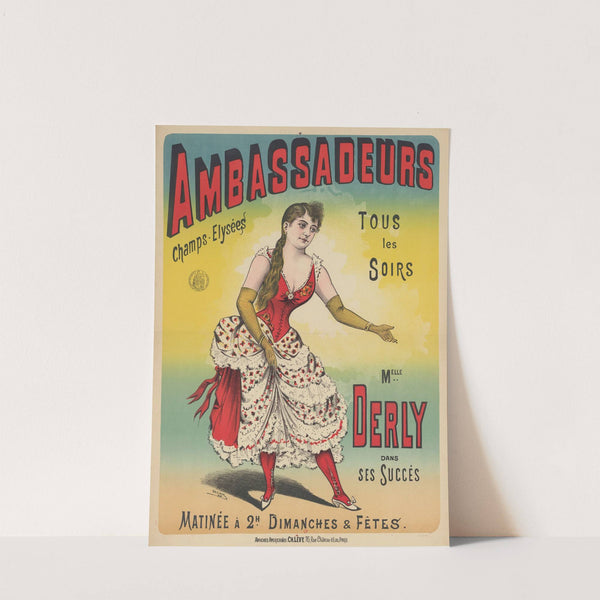 Ambassadeurs, Champs-Élysées. Tous les soirs. Melle Derly dans ses succès (1888) by Imp. Charles Lévy