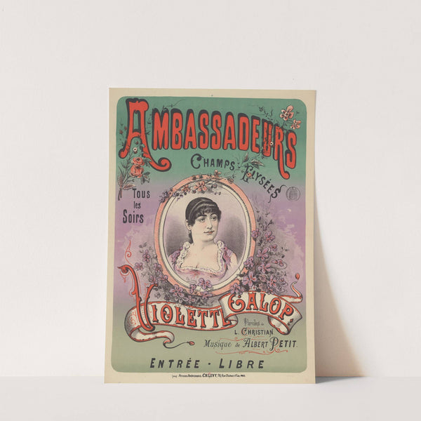 Ambassadeurs, Champs-Elysées. Tous les soirs. Violette Galop (1888) by Imp. Charles Lévy