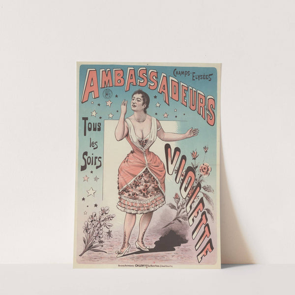 Ambassadeurs, Champs-Élysées. Violette. Tous les soirs (1890) by Imp. Charles Lévy