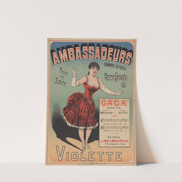 Ambassadeurs. Champs-Élysées. Violettte (1884) by Imp. Charles Lévy