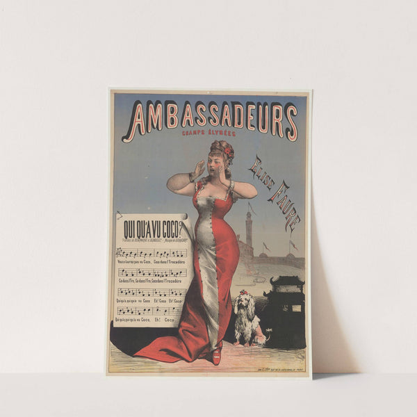 Ambassadeurs… Elise Faure (1878) by Imp. Emile Lévy