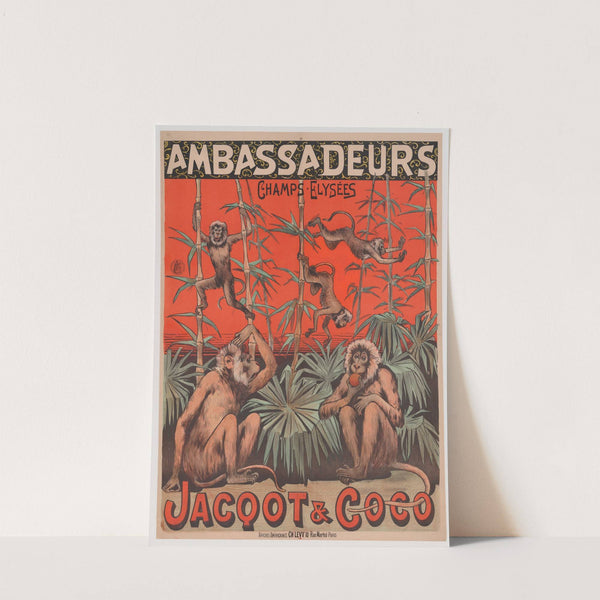 Ambassadeurs. Jacquot et Coco duo de singes (1888-1894) by Imp. Charles Lévy