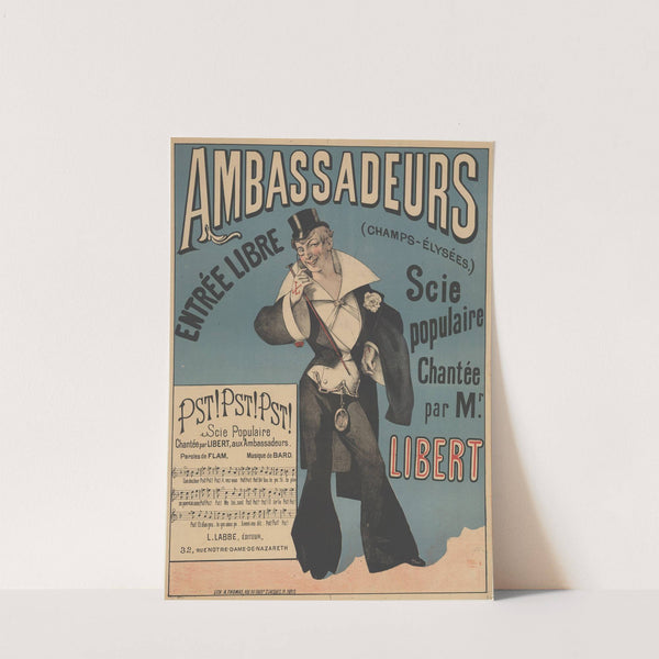 Ambassadeurs. Pst! Pst!, scie populaire chantée par M. Libert (1895) by Lith. A. Thomas