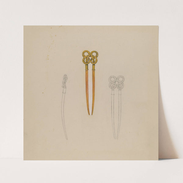 Amber Hairpin by American 20th Century