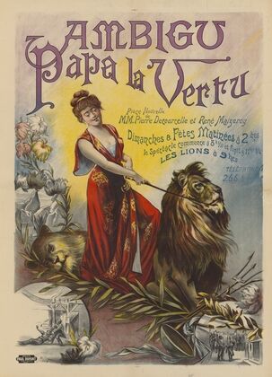 Ambigu. Papa la Vertu, pièce nouvelle de MM Pierre Decourcelles et René Maizeroy (1898)