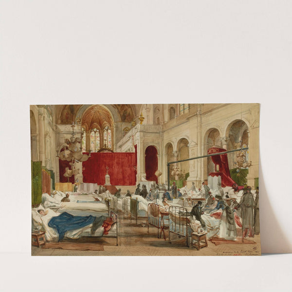 Ambulance dans l’église de la Trinité en 1871 (1871) by Jules Richomme