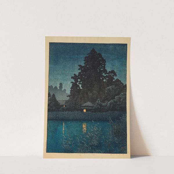 Ame no Omiya (Omiya in rain) (1930) by Kawase Hasui