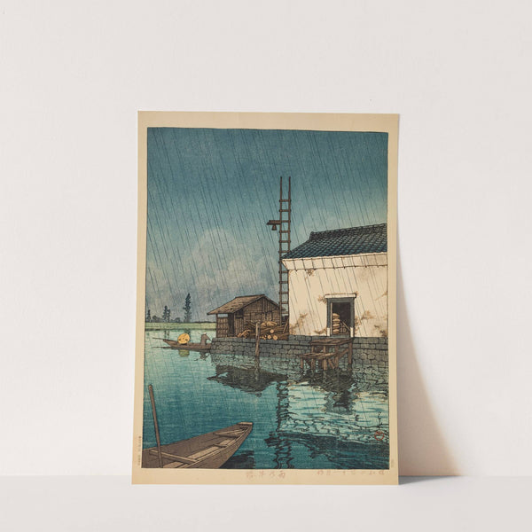 Ame no Ushibori (Ushibori in rain) (1929) by Kawase Hasui