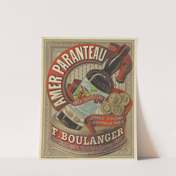 Amer Paranteau. F. Boulanger seul concessionnaire, 128 & 130 rue des Couronnes, Paris (1887) by Lith. F. Appel