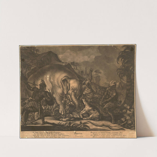 America (1770) by Johann Elias Ridinger