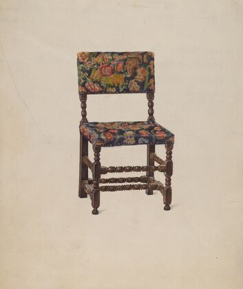 American Chair with Turkey Work