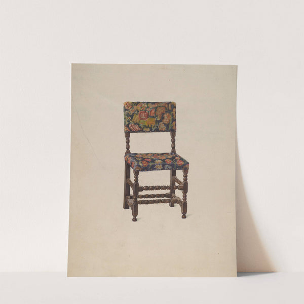 American Chair with Turkey Work by Victor F. Muollo