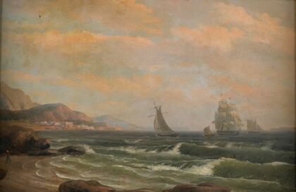 American Frigate in the Bay of St. Helena
