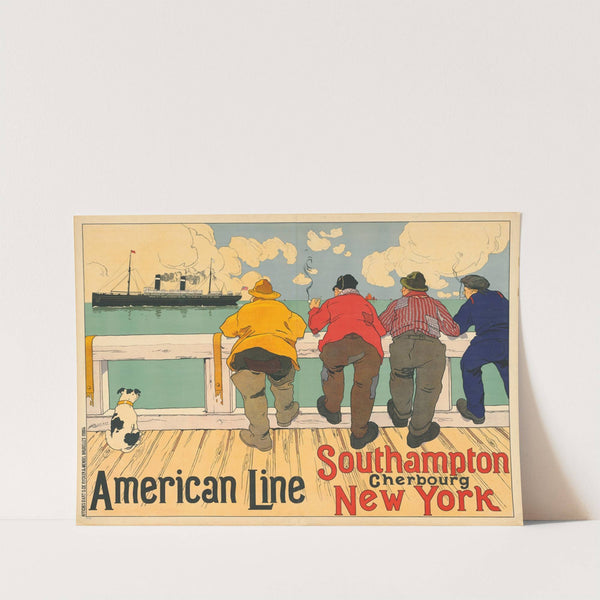 American Line. Southampton – Cherbourg – New York (1900) by Henri Cassiers