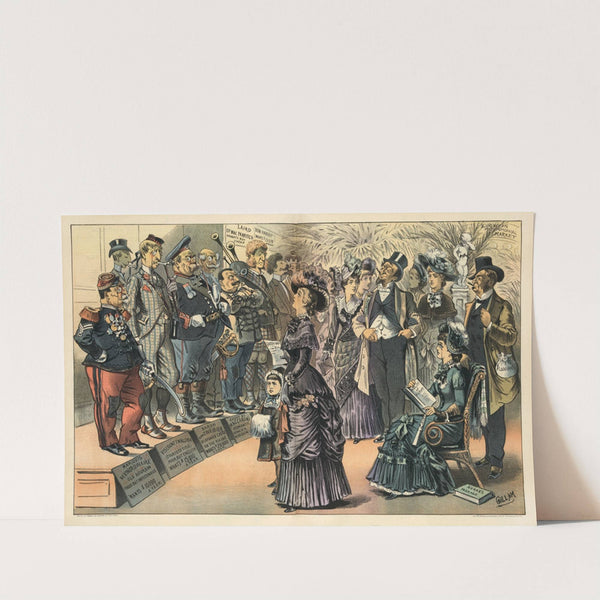 American millions and foreign nobility – the market where our girls buy – and get sold (1884) by Bernhard Gillam