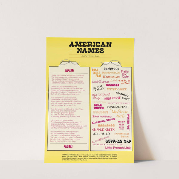 American Names. by U.S. Information Agency