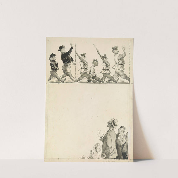 American people watching Vladimir Lenin and Benito Mussolini (1912-1914) by Herbert Johnson