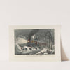 American railroad scene; snowbound (1871) by Currier & Ives.
