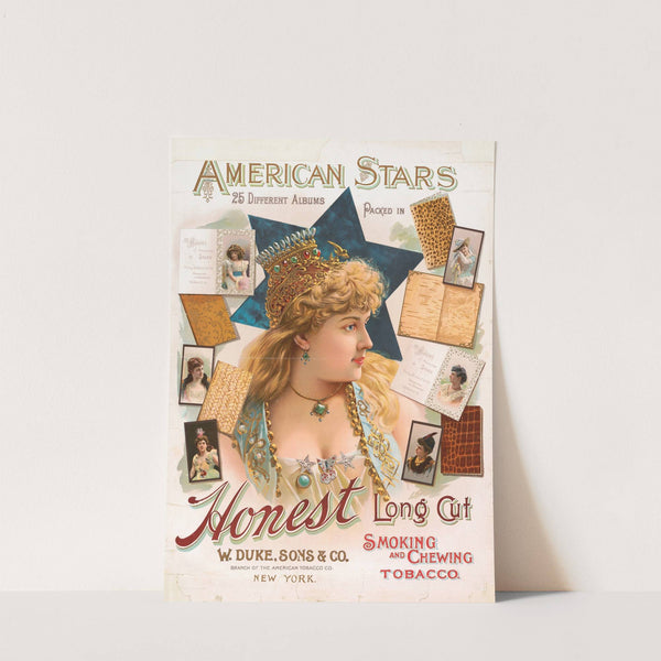 American stars, 25 different albums packed in Honest long cut smoking and chewing tobacco by Knapp & Co.