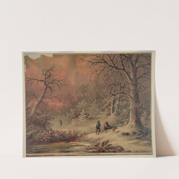 American winter in the woods by Gibson & Co. Lith