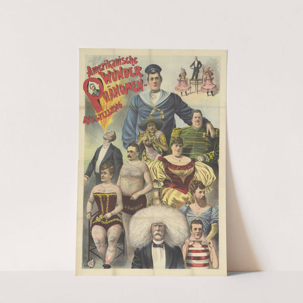 Amerikanische Wunder Phänomen Ausstellung (1896) by Adolf Friedländer Lith.