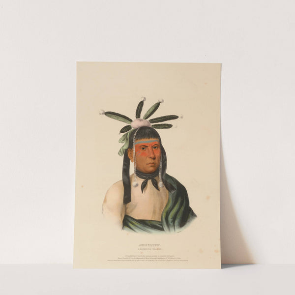 Amiskquew. A Menominie Warrior (1843) by Charles Bird King