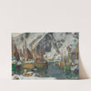 Among the Fishing Boats in Svolvaer. Study from Lofoten by Anna Boberg