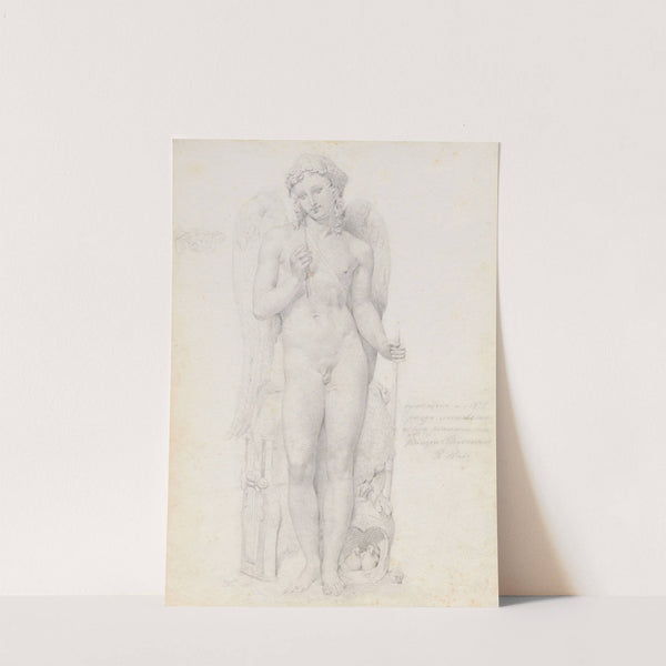 Amor checking an arrow, tracing of a sculpture from 1823 (1831) by Rafał Hadziewicz