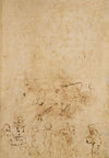 Amorous Putti at Play; Head of a Bird