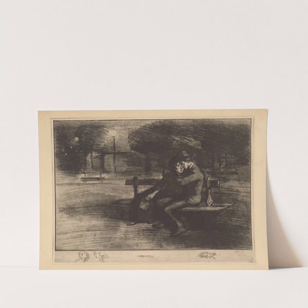 Amoureux sur un banc (1902) by Théophile Alexandre Steinlen