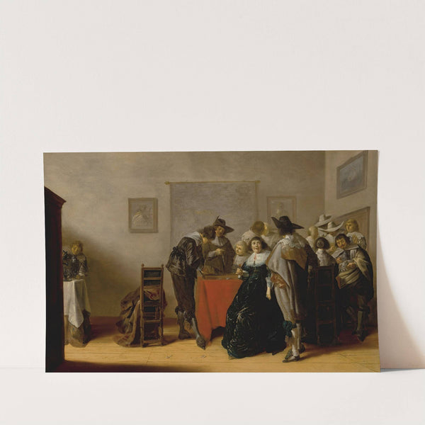 Amsterdam An Elegant Company In Conversation Playing Games And Drinking In An Interior by Anthonie Palamedesz.