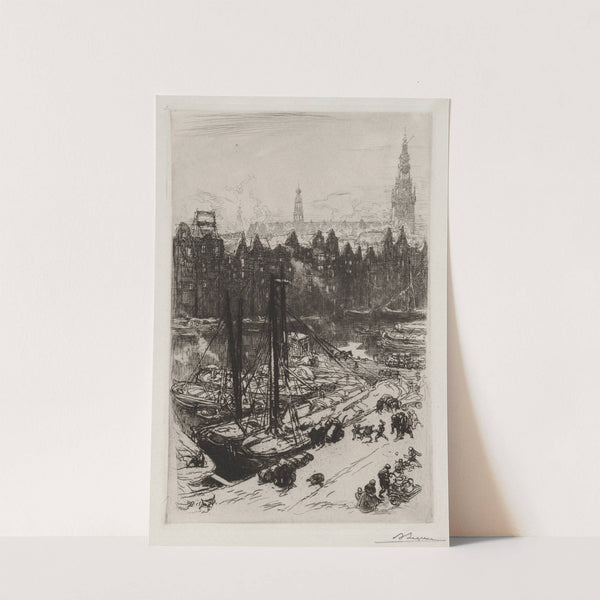 Amsterdam, vue de Victoria Hotel (1901) by Auguste Louis Lepère